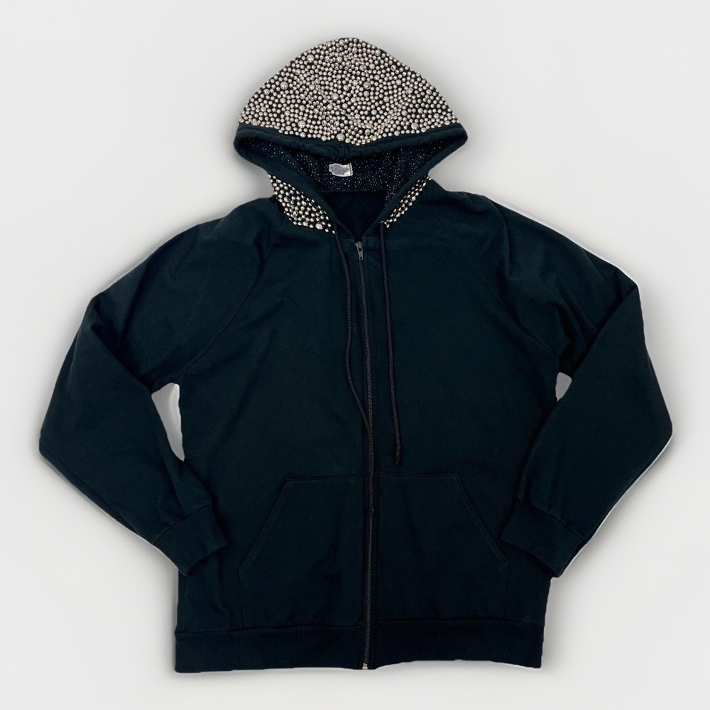American Apparel x‎ American Standard Custom Black Hoodie Studded Unisex Large